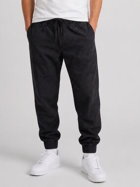 Buffalo David Bitton Men’s Jogger Pants M Black Cotton Urban Comfort Streetwear